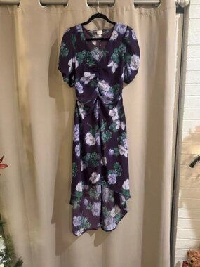 A New Day Purple Floral High Low Dress